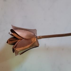 Solid copper rose